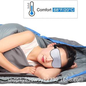 Forro de saco de dormir de lana Woqi de 75 pulgadas, tamaño completo, con cremallera superior, estilo sobre, para adultos, gris, poliéster - Product Image 2