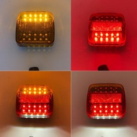 Feux de remorquage LED portables 12V 24V avec base magnétique, feux arrière et latéraux LED, lampe d'avertissement, kits de feux de remorquage sans fil