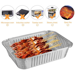 2022 Hotsale Disposable <strong>Food</strong> Grade Aluminum Tin <strong>Foil</strong> <strong>Food</strong> <strong>Containers</strong> Heavy Duty Large Aluminium <strong>Foil</strong> Baking Pans/tray With Lids - Product Image 6
