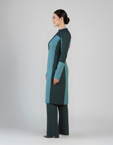 Ensemble de vêtements modestes décontractés pour femmes musulmanes Kilang Jahit Pukal OEM, automne, tissu tricoté respirant, service personnalisé OEM, prix d'usine - Product Image 3