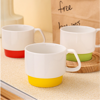 Ensemble de tasses à café en céramique créatives HIXIN avec poignée, design empilable, cadeau souvenir élégant pour couple, option de logo personnalisé