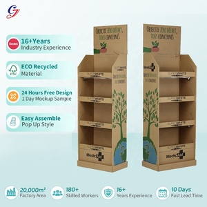 Espositore da Terra in Cartone Ondulato Personalizzato, Pieghevole e Facile da Montare, Stand Espositivo POP-up per Negozi - Product Image 2