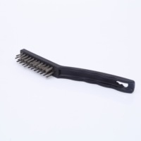 Ensemble de 6 brosses de nettoyage en fil d'acier multi-usages avec 3 poils en nylon/3 poils en acier inoxydable et manches en plastique PP