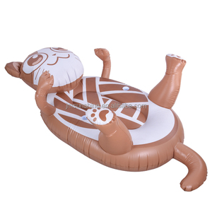 Flotador de piscina inflable con dibujos animados para adultos, juguete de <span class=keywords><strong>playa</strong></span> inflable, Gato marrón - Product Image 2