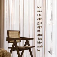 Rideau en tulle de haute qualité, prêt à poser, moderne, isolant, toutes saisons, décoration intérieure, polyester