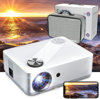 Projecteur LED TFT LCD 4K HD 1080P portable à courte focale 400 Lumens 3D Ready avec haut-parleurs intégrés, format poche, certifié FCC CE PSE RoHS