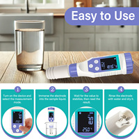 Stylo de test d'eau multi-paramètres de haute précision 7 en 1 PH/ORP/EC/TDS/hydrogène/sel/compteur de température pour laboratoire et usage domestique