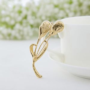 New product trend Korean version of cat's eye flower personalized creative brooch gold zinc alloy - Product Image 6