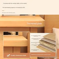 Bureau simple moderne étagères à livres en bois et tables d'ordinateur bureau étudiants étude maison étagères