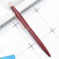 Stylo à bille rétractable en métal à encre noire pour femmes, stylos de bureau or Rose, stylos à bille