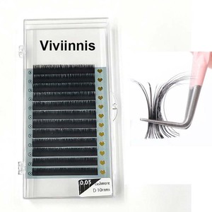 Plateaux de cils en velours cachemire pour extensions de cils individuels volume russe, noir mat, marque privée, logo personnalisé, 0.03 0.05 C CC D - Product Image 2