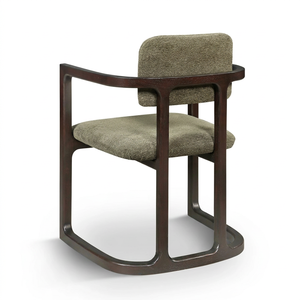 Fauteuil de salle à manger rembourré avec structure en bois courbé, mobilier moderne pour restaurant, hôtel, café, meubles sur mesure - Product Image 2