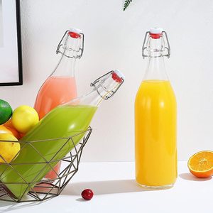 Botellas de Vidrio de 1 Litro con Tapa de Clip, Estilo Vintage con Estampado Navideño - Product Image 5