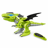 Jouet dinosaure robot en plastique électrique avec télécommande, marche programmable, effets lumineux et sonores