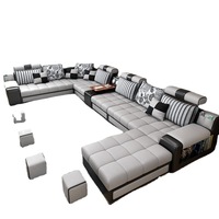 Canapé en tissu pour grand salon, combinaison moderne et simple, avec technologie du latex, export, canapé en tissu pour station indépendante