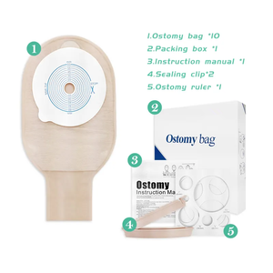 Professional One-Piece Disposable Active Carbon Filter Adhesive Flange Medical Waterproof <strong>Ostomy</strong> Bag Supplies CELECARE CE - Product Image 5