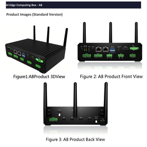 Boîtier PC industriel IA de haute qualité A8 RK3588 avec <span class=keywords><strong>2x</strong></span> LAN, <span class=keywords><strong>4x</strong></span> USB, HDMI, RS232/RS485, WiFi/BT, ordinateur embarqué pour l'edge computing - Product Image 5