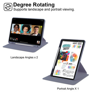 Con portalápices Girar Soporte Flip PU <span class=keywords><strong>Funda</strong></span> de tableta inteligente de cuero para <span class=keywords><strong>Xiaomi</strong></span> Pad 6S Pro 12,4 pulgadas - Product Image 2