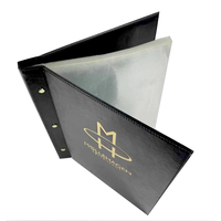 Couverture de Menu de Restaurant en Similicuir PU Format Lettre (21.6x27.9 cm) A4, Porte-Menu en Faux Cuir
