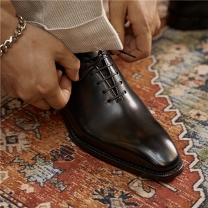 Zapatos Oxford de Punta para Hombre, Talla Grande, de Cuero, Casuales de Negocios, Estilo Británico, Hechos a Mano, Antideslizantes y Transpirables - Product Image 3