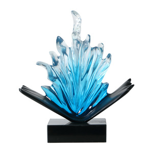 Escultura de Flores de Resina, Cristales de Hielo, Decoración Artística para el Hogar - Product Image 5
