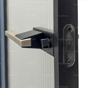 Instime, alta calidad, precio bajo, proveedor dorado, puertas francesas de vidrio templado al ras de <span class=keywords><strong>aluminio</strong></span> de <span class=keywords><strong>segunda</strong></span> <span class=keywords><strong>mano</strong></span> para casa - Product Image 2