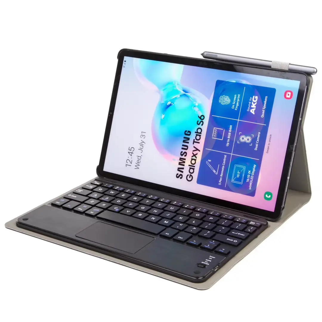 Smart Keyboard Case Voor Samsung Potlood Houder Cover Voor Samsung Galaxy Tab A7 A8 S7 Voor Samsung Galaxy S6 Lite s6 10.5 Toetsenbord