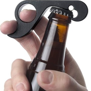 Ouvre-bouteille magnétique en métal à une main, mini ouvre-bouteille portable pour le camping, le bar et l'usage quotidien - Product Image 5