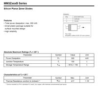 Diode Zener Série B MM3Z6V2B MM3Z SOD-323 0.3W 6.2V 100% Originale et Traçable Code de Lot