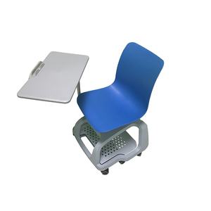 การฝึกอบรมการประชุมโรงเรียนพลาสติกพับศึกษาเก้าอี้ที่มีการเขียนแผ่น - Product Image 4