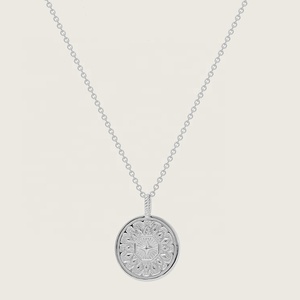 <strong>Best</strong> Selling Gold Vermeil 925 Sterling Silver Theia <strong>Medallion</strong> Coin <strong>Necklace</strong> Gold - Product Image 3
