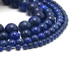 Hot Sell 4/6/8/10ミリメートルLapis Round Natural Stone BeadsためDIY Jewelry Making