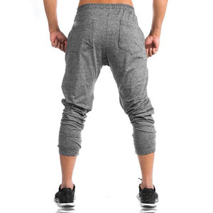 Meilleures ventes Pantalon de survêtement décontracté pour homme Toile légère taille haute élastique en coton à séchage rapide avec logo personnalisé Nouvelle arrivée - Product Image 4