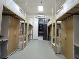 <span class=keywords><strong>Lit</strong></span> superposé moderne personnalisé en métal et bois <span class=keywords><strong>avec</strong></span> bureau intégré, <span class=keywords><strong>étagère</strong></span> et armoire de rangement pour chambre, école, dortoir - Product Image 6