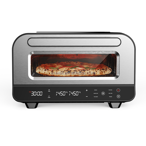 Four électrique numérique en acier inoxydable <span class=keywords><strong>2</strong></span>-en-1 ANWELL avec fenêtre de visualisation numérique, 2100W, pour pizzas, frites et <span class=keywords><strong>friteuse</strong></span> à air chaud 450°C ° - Product Image 2