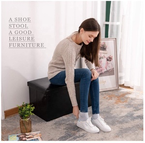Square Customizable Upholstered Foldable <strong>Storage</strong> Ottoman <strong>Bench</strong> Bedroom <strong>Bench</strong> <strong>With</strong> <strong>Storage</strong> - Product Image 3