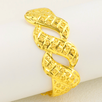 Bracelet Z H vintage géométrique ajouré en filigrane, ouverture tridimensionnelle, pour hommes et femmes, grande taille, bijoux vietnamiens de haute qualité