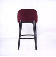 Tabouret de bar réglable en bois massif, style nordique minimaliste moderne, avec piètement en acier inoxydable, chaise haute de designer vintage pour îlot de cuisine ou bar