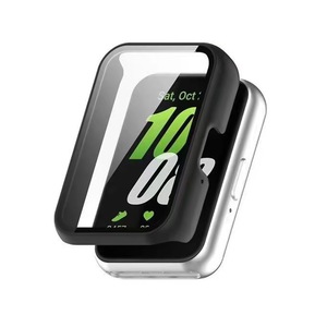Estuche todo en uno para PC con protector de pantalla de vidrio <span class=keywords><strong>templado</strong></span> para Samsung Galaxy Fit3 R390 Estuche PROTECTOR DE PLÁSTICO Rosa Smartwatch - Product Image 1