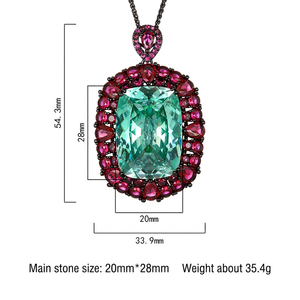 High End Anti-tarnish Eco-friendly <b>Copper</b> Jewelry Color Stone Pendant Necklace for Ladies Festival & Travel Wear - Product Image 3