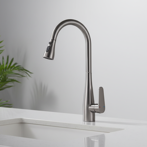 Robinet de cuisine monocommande en acier inoxydable 304, rotation à 360° ° Économiseur d'eau, Résistant à la chaleur, CE, Mesada - Product Image 1