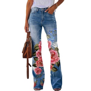 Jean en denim <span class=keywords><strong>taille</strong></span> haute pour <span class=keywords><strong>femme</strong></span>, coupe skinny ou jambe large, <span class=keywords><strong>grande</strong></span> <span class=keywords><strong>taille</strong></span>, imperméable, tendance, décontracté - Product Image 4
