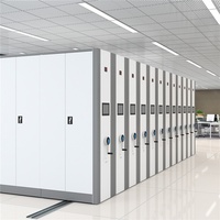 Armoire de classement mobile électrique compacte, moderne, à 4 tiroirs, système intelligent à manivelle, en acier, pour le stockage de documents financiers