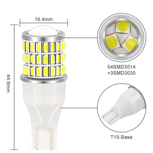 Kunde giá bán buôn siêu sáng T15 LED 54smd 3014 + 3smd 3030 CANBUS Cơ sở 2 năm bảo hành bóng đèn T15 LED BULB 12V - Product Image 6