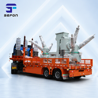 Poste de transformateur mobile sur semi-remorque pour rénovation et modernisation de postes de substation de réseau électrique, haute tension, d'urgence et temporaire, 110kV 3150A 40kA 60Hz