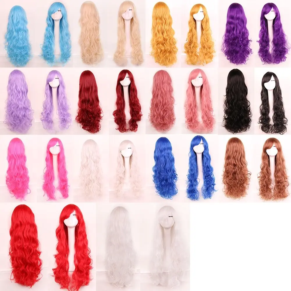 Import Wigs 32inches Long Curly Colors Fancy Dress Costume Synthetic Cosplay Wigs HPCS-0064