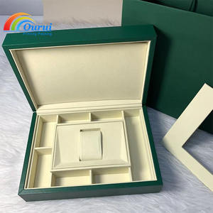Caja de Reloj de Madera Personalizada de Lujo con Diseño de Superficie Ondulada, Nueva Caja de Reloj de Marca Verde 2025 Directo de Fábrica, Caja de Almacenamiento de Joyas para Relojes - Product Image 2