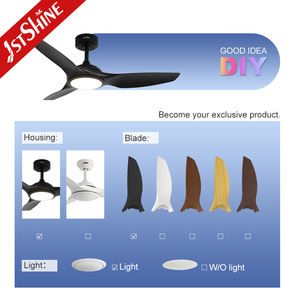 ผู้ผลิตพัดลมเพดาน LED 1stshine พัดลมเพดาน LED สไตล์โมเดิร์นเรียบง่าย พร้อมไฟหรี่แสงได้ - Product Image 4