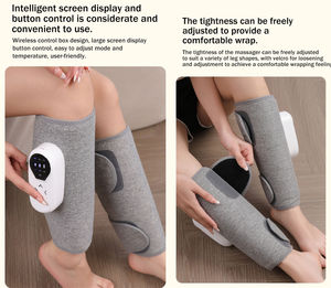 Masajeador de piernas eléctrico inalámbrico portátil Compresión de calor de circulación sanguínea de pantorrilla con aire vibratorio para aplicación de pies - Product Image 6