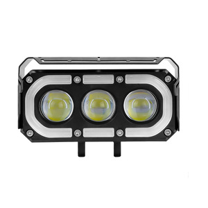 ไฟสปอร์ตไลท์มอเตอร์ไซค์ 3 ดวง RGB สีขาวเหลือง สองสี วัสดุอลูมิเนียมอัลลอยด์ พร้อมเลนส์โปรเจคเตอร์ด้านหน้า สำหรับการติดตั้งเพิ่มเติมและอัปเกรด - Product Image 3